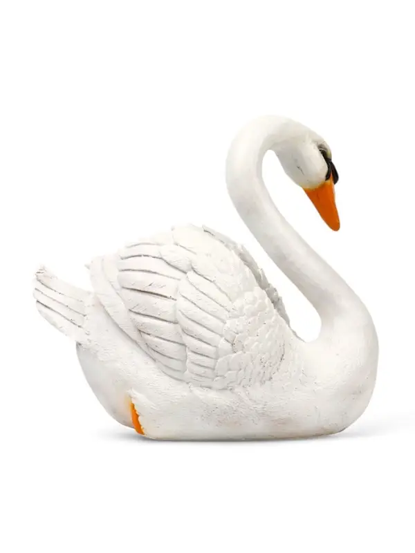 Садовая фигура из полистоуна &laquo;Лебедь&raquo;, 40&times;37&times;25 см