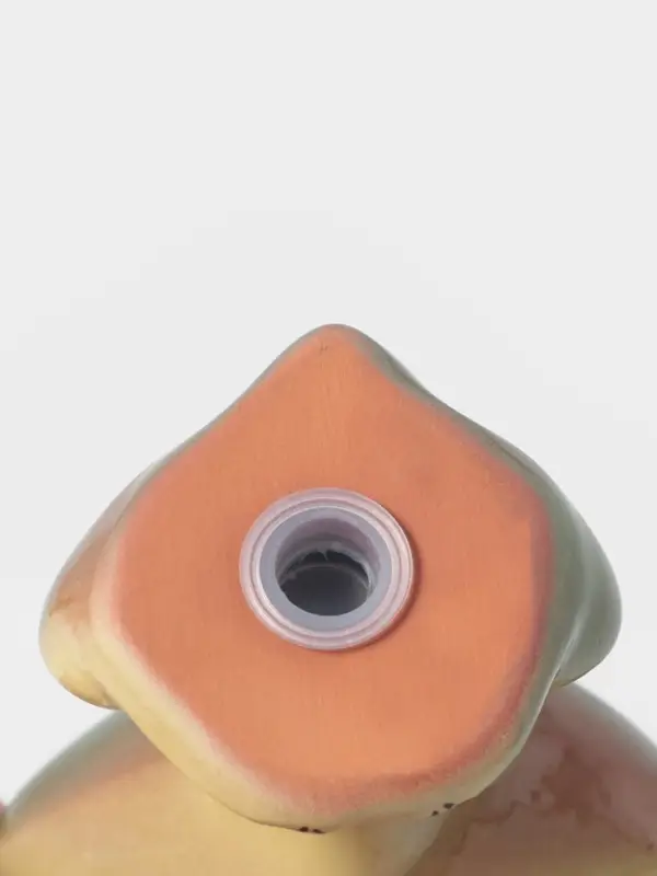 Набор для специй Кунгурская керамика &laquo;Лягушки&raquo;, 2 предмета на подставке: солонка, перечница, зелёная