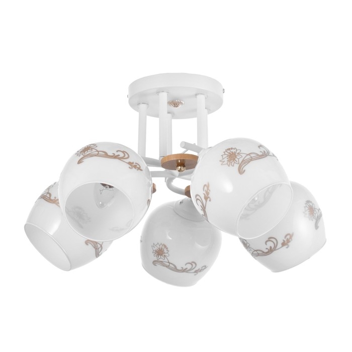 Люстра Люстра "Габриэль" 5х60Вт Е27 Белый 46х46х28см