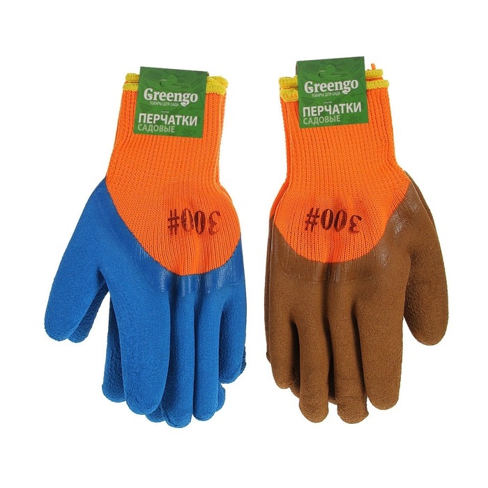Перчатки рабочие, нейлоновые, с латексной пропиткой, цвет МИКС, Greengo Перчатки рабочие, нейлоновые, с латексной пропиткой, цвет МИКС, Greengo