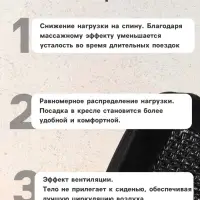 Накидка-массажер TORSO, на сиденье, черный