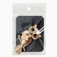 Брошь &laquo;Сова&raquo;, белая в золоте