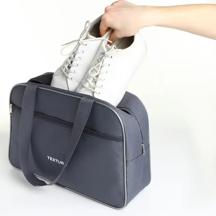 Сумка спортивная, TEXTURA, маленький размер, цвет серый Сумка спортивная, TEXTURA, маленький размер, цвет серый