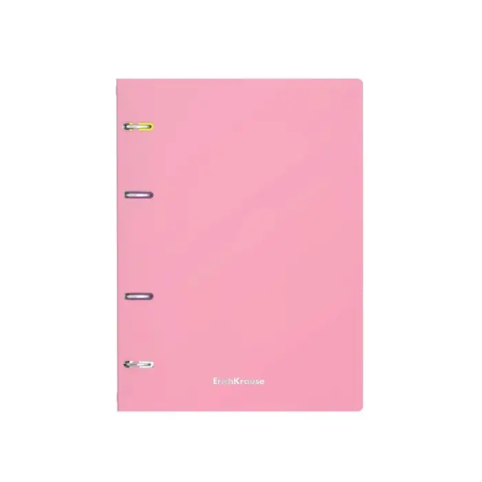 Тетрадь на кольцах ErichKrause. Pastel А5, 80 листов, в клетку, пластиковая обложка, блок офсет, 100% белизна, МИКС