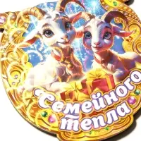Магнит новогодний подкова 2027 &laquo;Семейного тепла&raquo; d=7.7 см