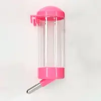 Поилка для клетки, 400 мл, 9&times;6&times;20 см, розовая