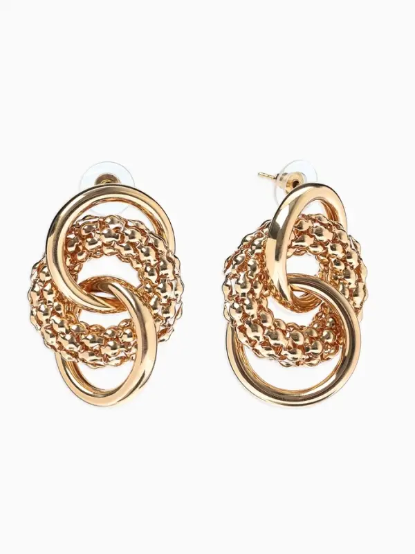 Серьги металл &laquo;Конго-кольца&raquo;, цвет золото