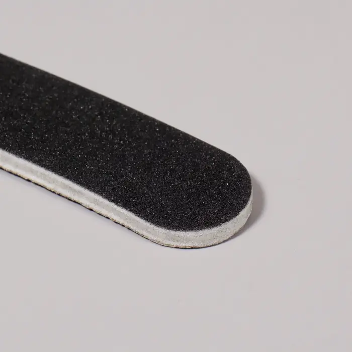 Пилка для ногтей, бумеранг, 100/180 грит, 18 см, чёрная Пилка для ногтей, бумеранг, 100/180 грит, 18 см, чёрная