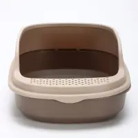 Лоток для кошек &laquo;Фур-Мур&raquo;, 48&times;35.5 см, с высоким бортом, с совком, покрытие софт-тач, цвет капучино
