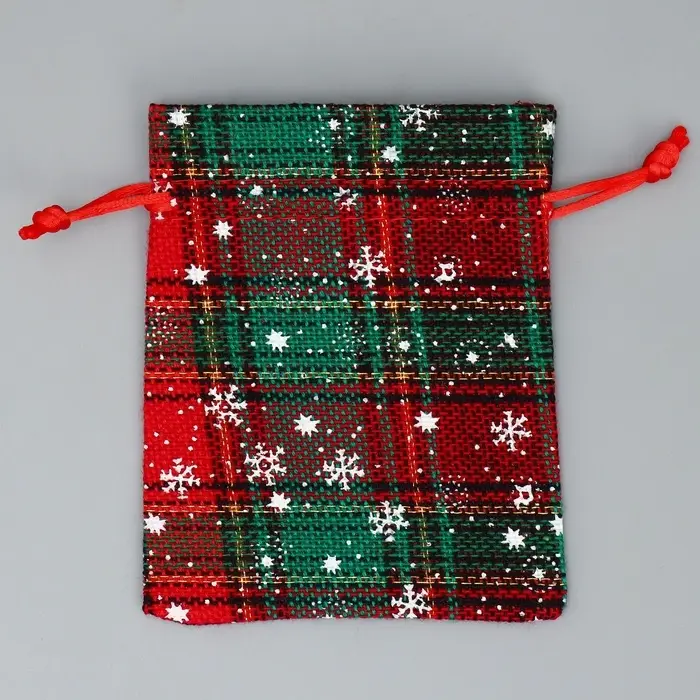 Мешочек подарочный холща «Снежинка», 10 х 12 см +/- 1.5 см