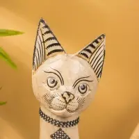 Сувенир &laquo;Кошка&raquo;, белая, 60&times;12&times;6 см, дерево, МИКС