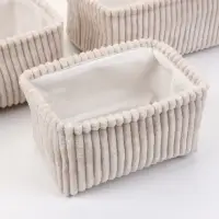 Набор корзин &laquo;Soft&Pure&raquo; 3 шт.: 29&times;21&times;14, 26&times;18&times;13, 23&times;15&times;13 см, полиэстер. белый