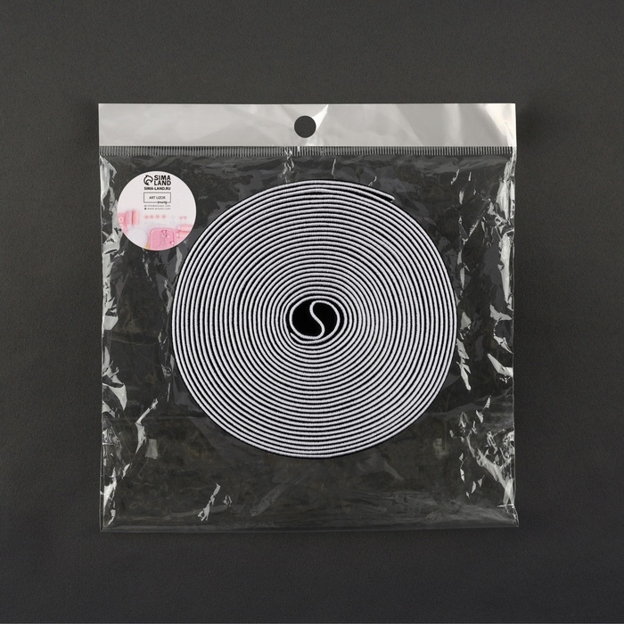 Резинка тканая, мягкая, 40 мм, 4,5 ± 1 м, цвет чёрный/белый Резинка тканая, мягкая, 40 мм, 4,5 ± 1 м, цвет чёрный/белый