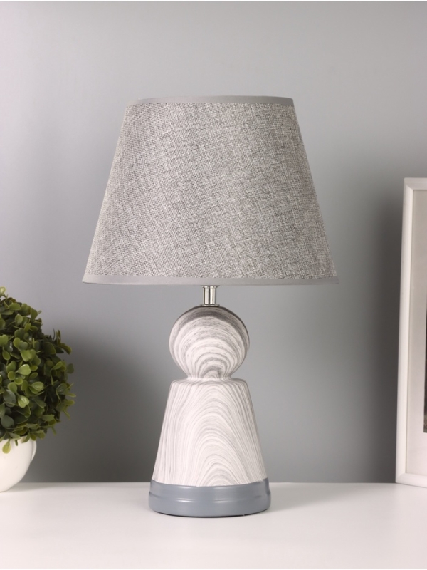 Лампа настольная Лампа настольная "Мудрость" 1х40Вт Е27 серый 25х25х39,5см МОДЕЛЬ: