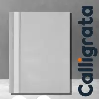 Папка-скоросшиватель Calligrata, А4, 180 мкм, серая, прозрачный верх