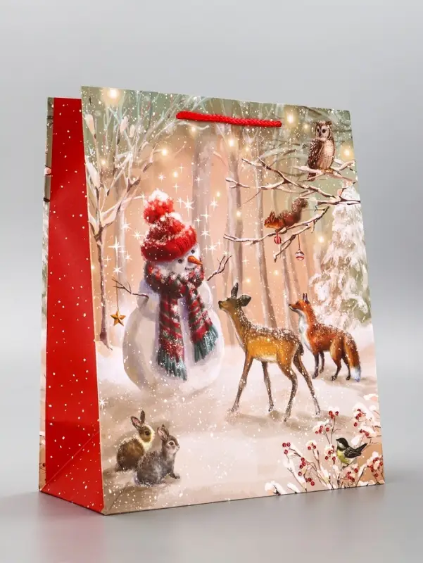 Пакет подарочный новогодний ламинированный, «Новогодние шары» , 26×12×32 см Пакет подарочный новогодний ламинированный, «Новогодние шары» , 26×12×32 см