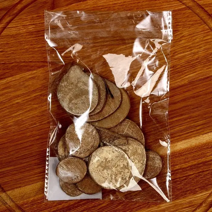 Декор из дерева «Спилы» золото, набор 55 г, размер от 2 до 10 см