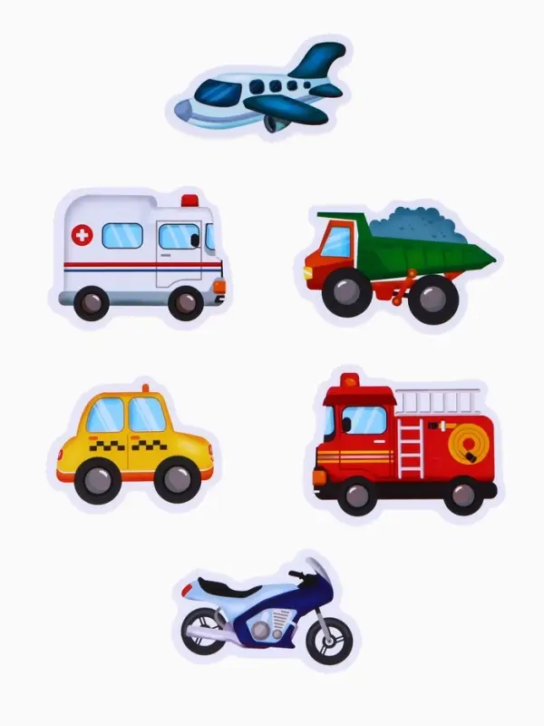 Игрушки - стикеры для купания в ванне &laquo;Машинки&raquo;, EVA, набор 12 шт.