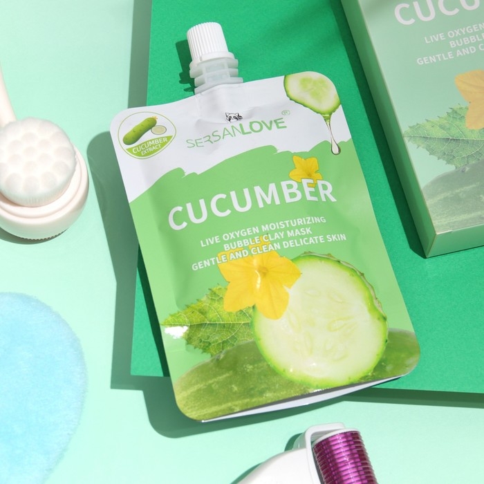 Кислородная пузырьковая маска для лица &laquo;Огурец&raquo; 110 г