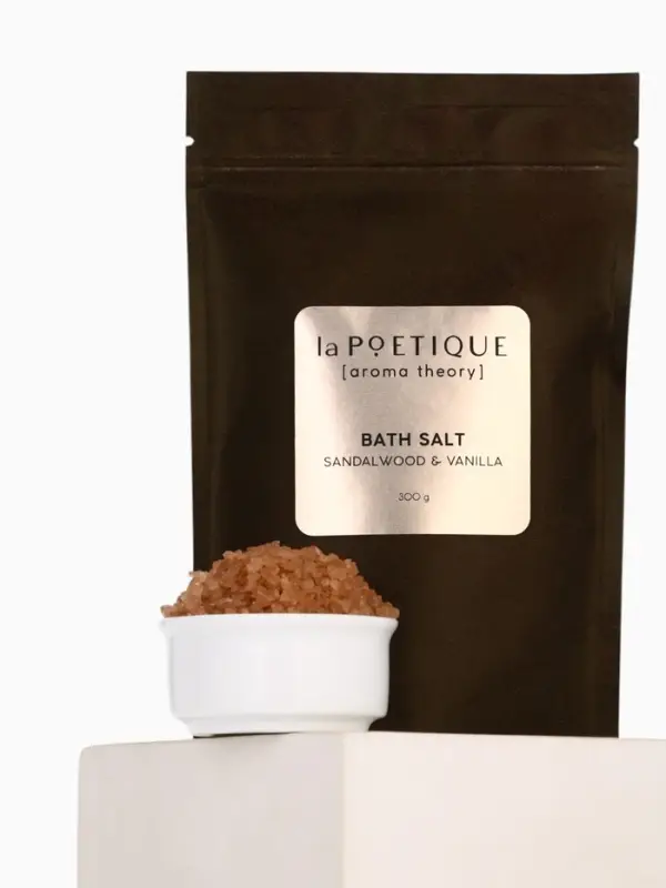 Соль для ванны, 300 г, аромат сандала и ванили, LA POETIQUE