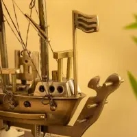 Корабль сувенирный 23х6,5х30 см, латунь