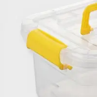 Контейнер для хранения, 20&times;15&times;11 см, крышка с ручкой на защёлке, МИКС