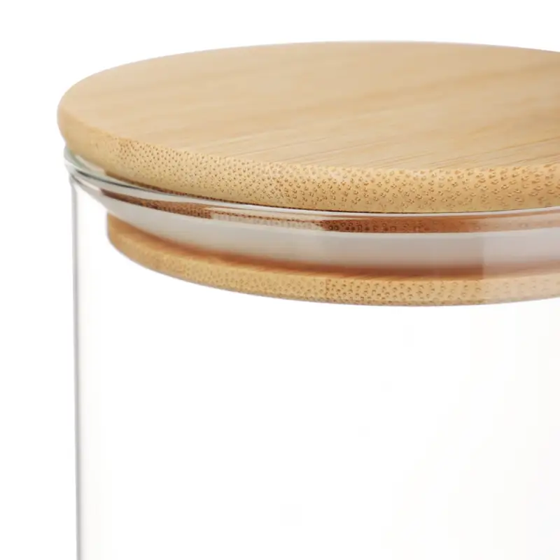 VETTA ЭКО Эллипс Банка для хранения 450мл, 10х8,5см, стекло, бамбук