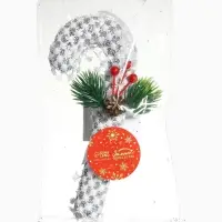 Ёлочная игрушка &laquo;Леденец &raquo; блеск, 7&times;15 см, белый