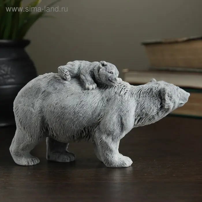 Сувенир  Сувенир "Медведица с медвежонком идет" 7,5см