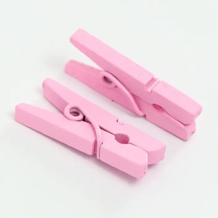 Прищепки для декора, набор 50 шт., розовые &mdash; 2.5 см