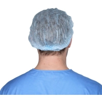 Шапочка шарлотка спанбонд, пл.15, цвет голубой, 150 шт/уп, 610-123