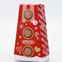 Бомбочки для ванны, аромат пряное какао, набор 3 шт х 40 г, URAL LAB Бомбочки для ванны, аромат пряное какао, набор 3 шт х 40 г, URAL LAB