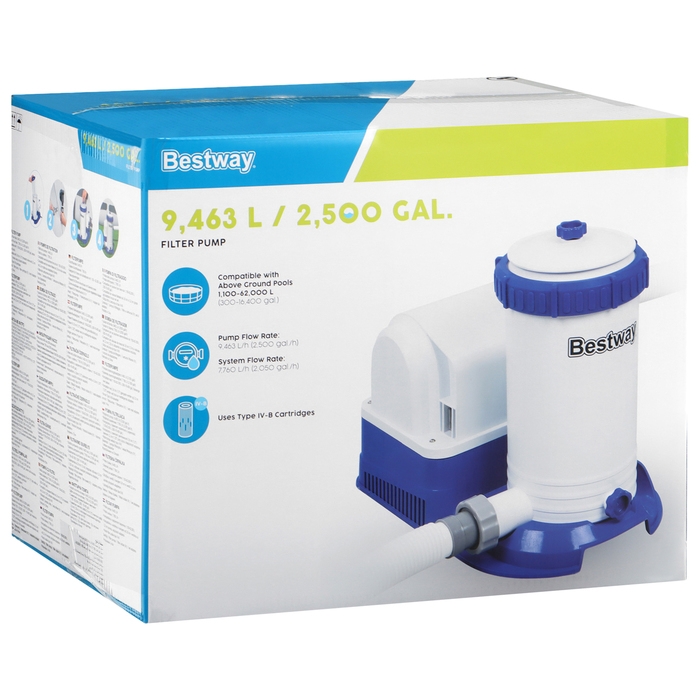 Фильтр-насос с картриджем, 9463 л/ч, + набор переходников, 58391 Фильтр-насос с картриджем, 9463 л/ч, + набор переходников, 58391