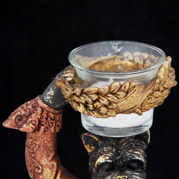 Фигурка - подсвечник на 1 свечу &laquo;Английский шарж. Пёс вояка&raquo;, полистоун, 29&times;10&times;11.3 см