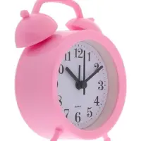 Часы-будильник настольные &laquo;Классика&raquo;, дискретный ход, 12&times;8.5 см, 1хАА, розовые