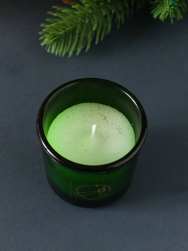 Свеча ароматическая новогодняя "Вишнёвый пирог" в стакане, 60 гр,