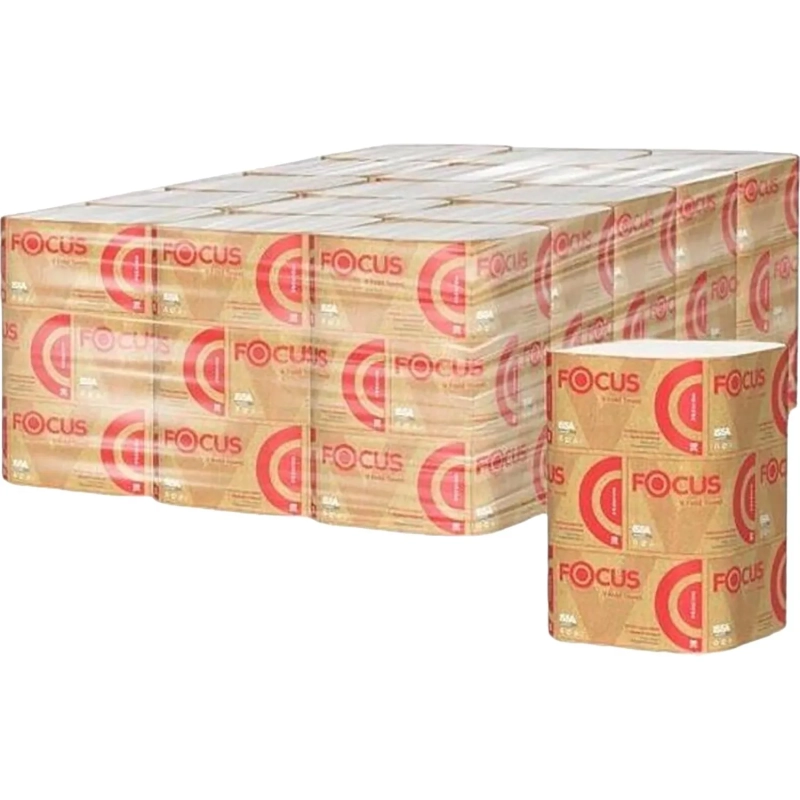 Полотенца бумажные д/дисп. FOCUS PremiumVсл 2сл 200л15пач/уп 5083740 п/э