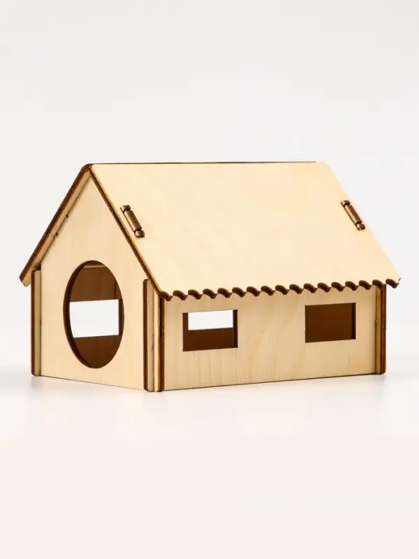 Домик для грызунов, 11.9&times;10&times;8.3 см, дерево