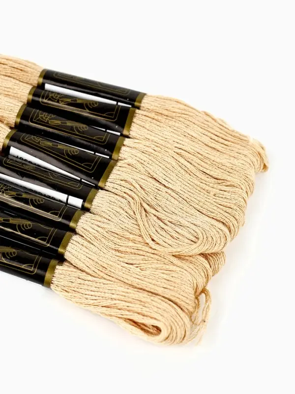 Нитки мулине Bestex, бежевый цвет (803), 24 шт. в уп.