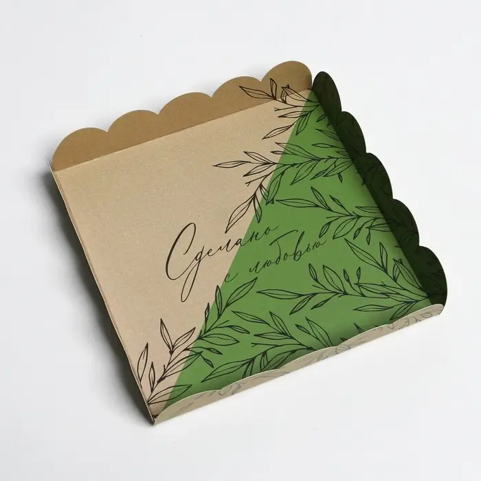 Коробка для печенья, кондитерская упаковка с PVC крышкой, «Крафт», 18 х 18 х 3 см Коробка для печенья, кондитерская упаковка с PVC крышкой, «Крафт», 18 х 18 х 3 см