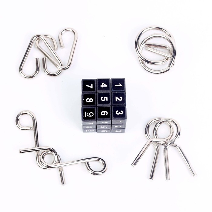 Головоломка металлическая «Магические символы», набор 5 шт. Головоломка металлическая «Магические символы», набор 5 шт.