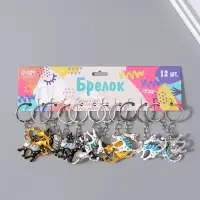 Брелок металл "Раскрашенные котики" МИКС 3,2х4х0,5 см