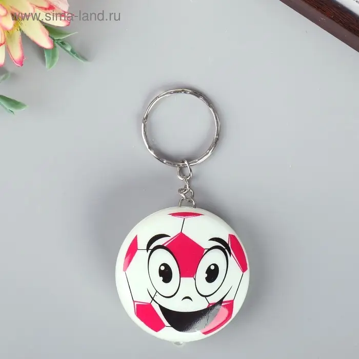 Фонарик брелок для ключей на кольце «Футбольный мяч смайл», светится, 4×4×1 см, МИКС Фонарик брелок для ключей на кольце «Футбольный мяч смайл», светится, 4×4×1 см, МИКС