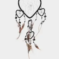 Ловец снов &laquo;Пять черных сердец&raquo;, 0.7&times;16&times;45 см