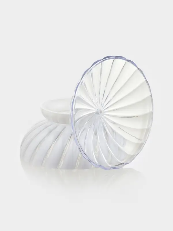 Ваза для фруктов и хлеба Альтернатива &laquo;Грация&raquo;, пластик, 1.5 л, h=14.5 см, d=21 см, белый