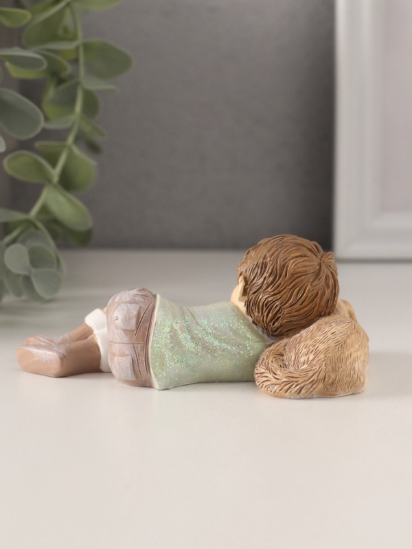 Сувенир полистоун Сувенир полистоун "Лучшие друзья - малыш и собака" 11х6,5х4 см