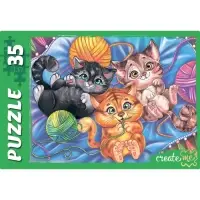 Пазл &laquo;Забавные котики&raquo;, 35 элементов, МИКС