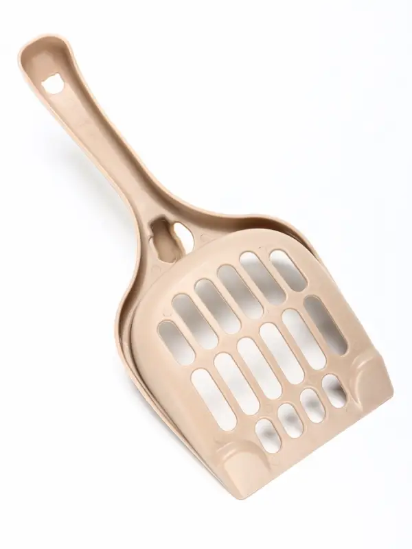 Лоток для кошек &laquo;Фур-Мур&raquo;, 48&times;35.5 см, с бортом и совком, покрытие софт-тач, цвет капучино