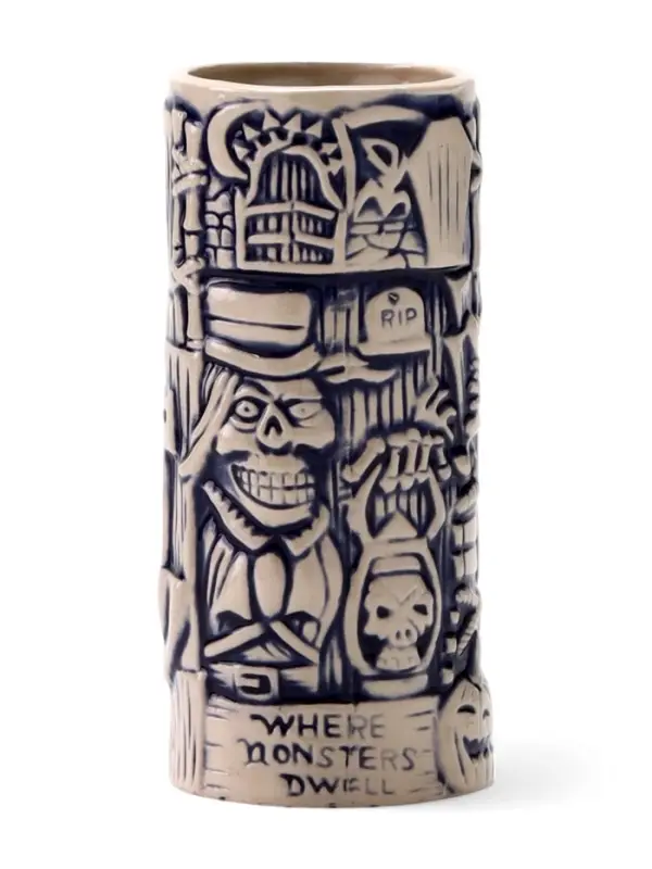 Стакан для коктейлей &laquo;Тики&raquo;, 550 мл, череп, керамика, бежевый