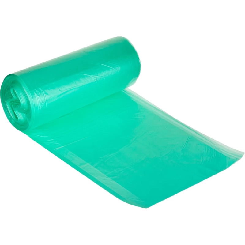 Мешки для мусора ПНД 30л 10мкм 30 шт/рул зеленые 50x60см Luscan